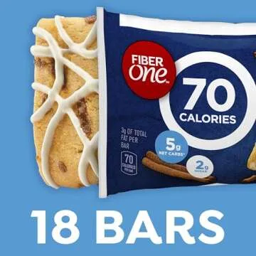 Fiber One 70 Calorie Soft-Baked Bars, Cinnamon Coffee Cake, 18 ct