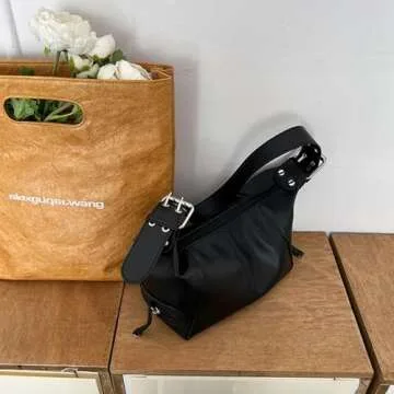 Shoulder Bag for Women Hobo Handbag Purse Y2K Cool Tote Bag Designer Satchel Bag, Black