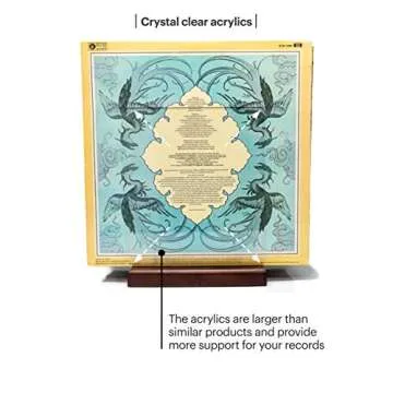 MÖNKE Premium Vinyl Record Storage - a Mid-Century Style Record Holder, 60-70 LP Capacity - Complements Any Record Player (Brown)