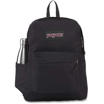 JanSport SuperBreak Plus Backpack with Padded 15-inch Laptop Sleeve and Integrated Bottle Pocket - S...