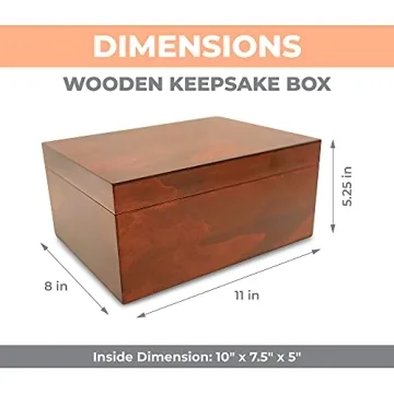 Blake & Lake Dark Oak Wood Storage Box with Lid