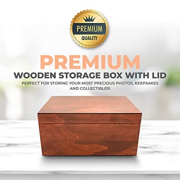 Blake & Lake Dark Oak Wood Storage Box with Lid