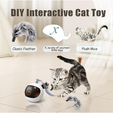 Migipaws Interactive Cat Ball Toy Set for Playful Cats