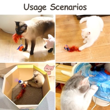 Migipaws Interactive Cat Ball Toy Set for Playful Cats