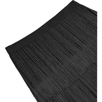 AOMEI Women's High Waist Fringe Tiered Bodycon Pencil Midi Skirt