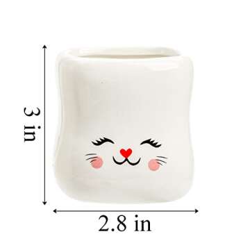 Okllen 4 Pack Ceramic Hot Chocolate Mugs, Mother's Day Gift, 7 Oz Marshmallow Mugs Set Cute Coffee M...