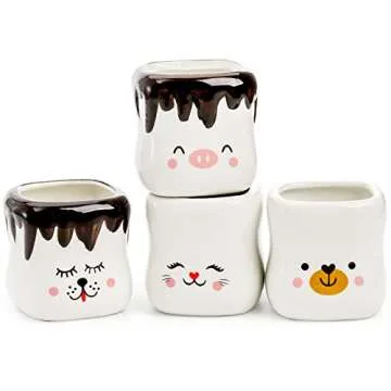 Okllen Marshmallow Mugs Set for Cute Coffee Moments