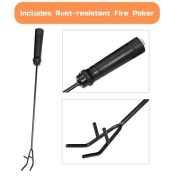 F2C Hex-Shaped 24 Inch Fire Pit for Outdoor Fun