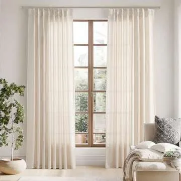 Joywell Pinch Pleat Linen Curtains for a Cozy and Elegant Home Decor
