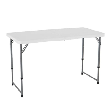 Lifetime Fold-in-Half Adjustable Folding Table - 4FT