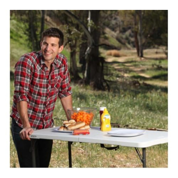 Lifetime Fold-in-Half Adjustable Folding Table - 4FT