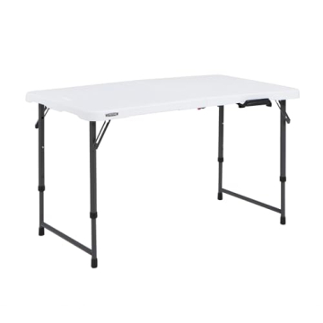 Lifetime Fold-in-Half Adjustable Folding Table - 4FT