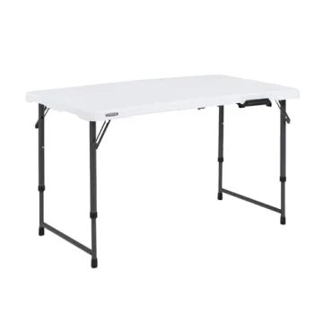 Lifetime Fold-in-Half Adjustable Folding Table - 4FT
