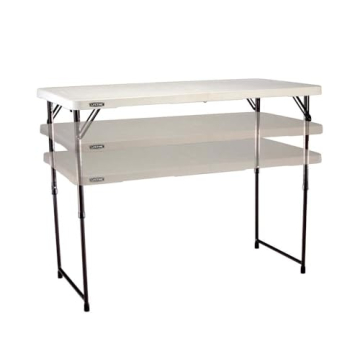 Lifetime Fold-in-Half Adjustable Folding Table - 4FT