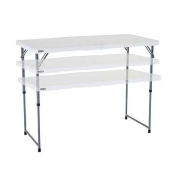 Lifetime Fold-in-Half Adjustable Folding Table - 4FT