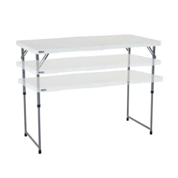 Lifetime Fold-in-Half Adjustable Folding Table - 4FT