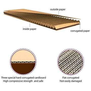 RUSPEPA Recyclable Corrugated Box Mailers - 6" x 4" x 1" - Cardboard Box Perfect for Shipping Small Mobile Phone Case - 50 Pack - Black