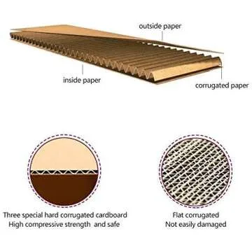 RUSPEPA Recyclable Corrugated Box Mailers - 6" x 4" x 1" - Cardboard Box Perfect for Shipping Small Mobile Phone Case - 50 Pack - Black