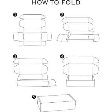 RUSPEPA Recyclable Corrugated Box Mailers - 6" x 4" x 1" - Cardboard Box Perfect for Shipping Small Mobile Phone Case - 50 Pack - Black