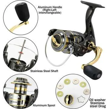 Dr.Fish 125pcs Fishing Kit - Carbon Fiber Rods & Reels