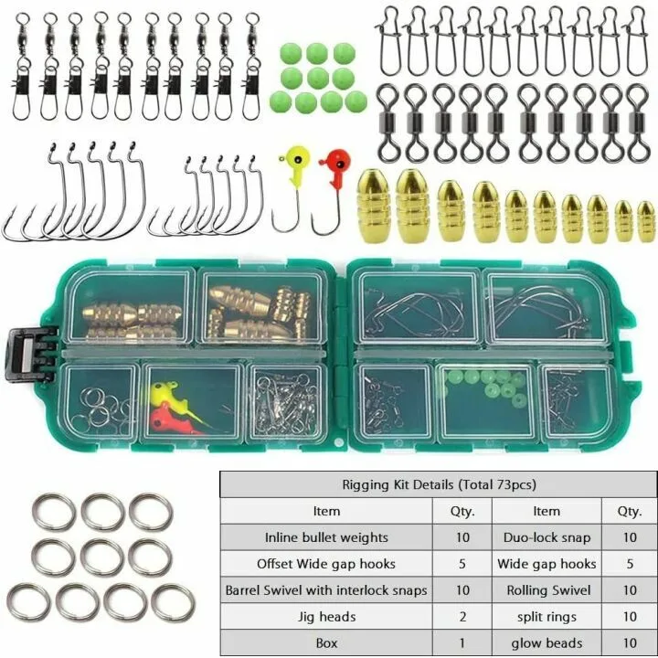 Dr.Fish 125pcs Fishing Kit - Carbon Fiber Rods & Reels