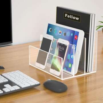 NIUBEE Acrylic File Holder for Office and Cosmetic Organization