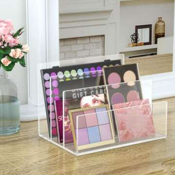 NIUBEE Acrylic File Holder for Office and Cosmetic Organization