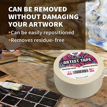 TSSART 2 Inch Artist Tape for Painting and Framing
