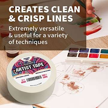 TSSART 2 Inch Artist Tape for Painting and Framing