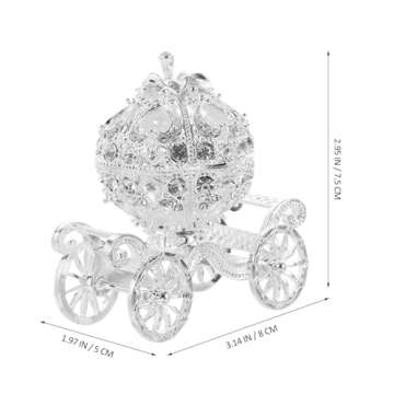 Elegant Crystal Pumpkin Carriage Trinket Box for Jewelry