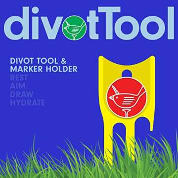 Birdicorn Golf Divot Repair Tool with Ball Marker