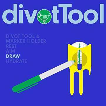 Birdicorn Golf Divot Repair Tool with Ball Marker