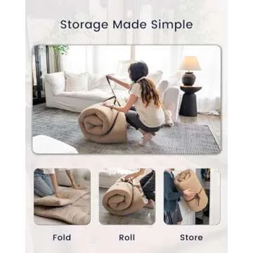 ZonLi Japanese Futon Mattress Full Size 2.5'' Cotton