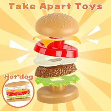 Fast Food Toy Set - 59 PCS Kitchen Play Accessories