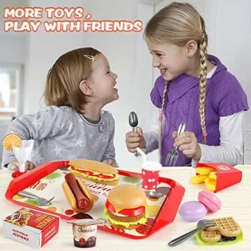 Fast Food Toy Set - 59 PCS Kitchen Play Accessories