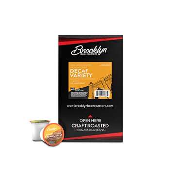 Brooklyn Beans Coffee Pods, Assorted Decaf Variety Pack - Compatible with Keurig K Cup Brewers Inclu...