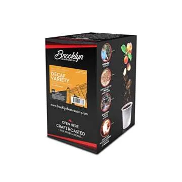 Brooklyn Beans Coffee Pods, Assorted Decaf Variety Pack - Compatible with Keurig K Cup Brewers Including 2.0 Coffee Makers, 40 Count, Perfect for Decaf Coffee Lovers