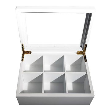 Elegant Break Tradition Wooden Tea Organizer for Tea Bags