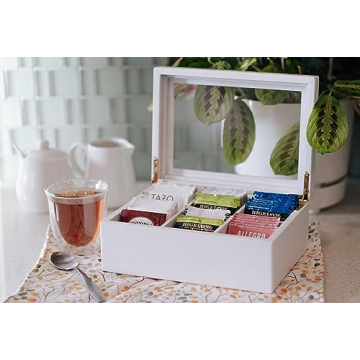Elegant Break Tradition Wooden Tea Organizer for Tea Bags