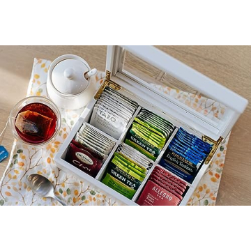 Elegant Break Tradition Wooden Tea Organizer for Tea Bags