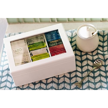 Elegant Break Tradition Wooden Tea Organizer for Tea Bags
