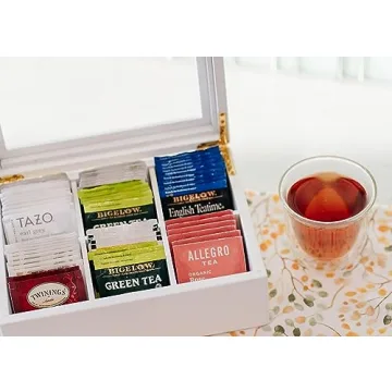 Elegant Break Tradition Wooden Tea Organizer for Tea Bags