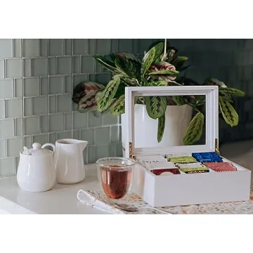 Elegant Break Tradition Wooden Tea Organizer for Tea Bags