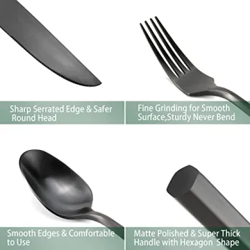 DEACORY Silverware Set for Elegant Dining Experience