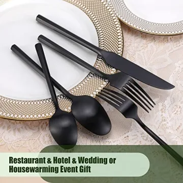 DEACORY Silverware Set for Elegant Dining Experience