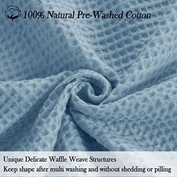 PHF Waffle Weave Blanket King Size - Lightweight Cotton Comfort