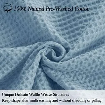 PHF Waffle Weave Blanket King Size - Lightweight Cotton Comfort