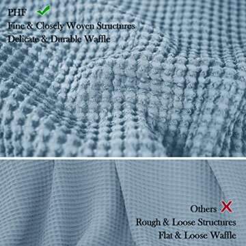 PHF Waffle Weave Blanket King Size - Lightweight Cotton Comfort