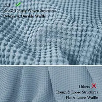 PHF Waffle Weave Blanket King Size - Lightweight Cotton Comfort