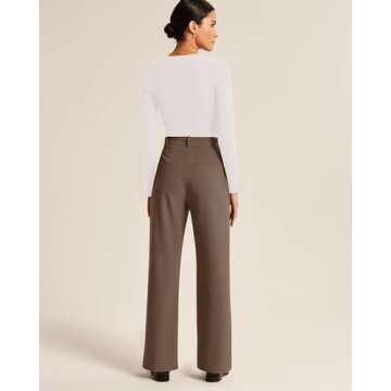 NIMIN High Waisted Casual Pants for Women with Pockets